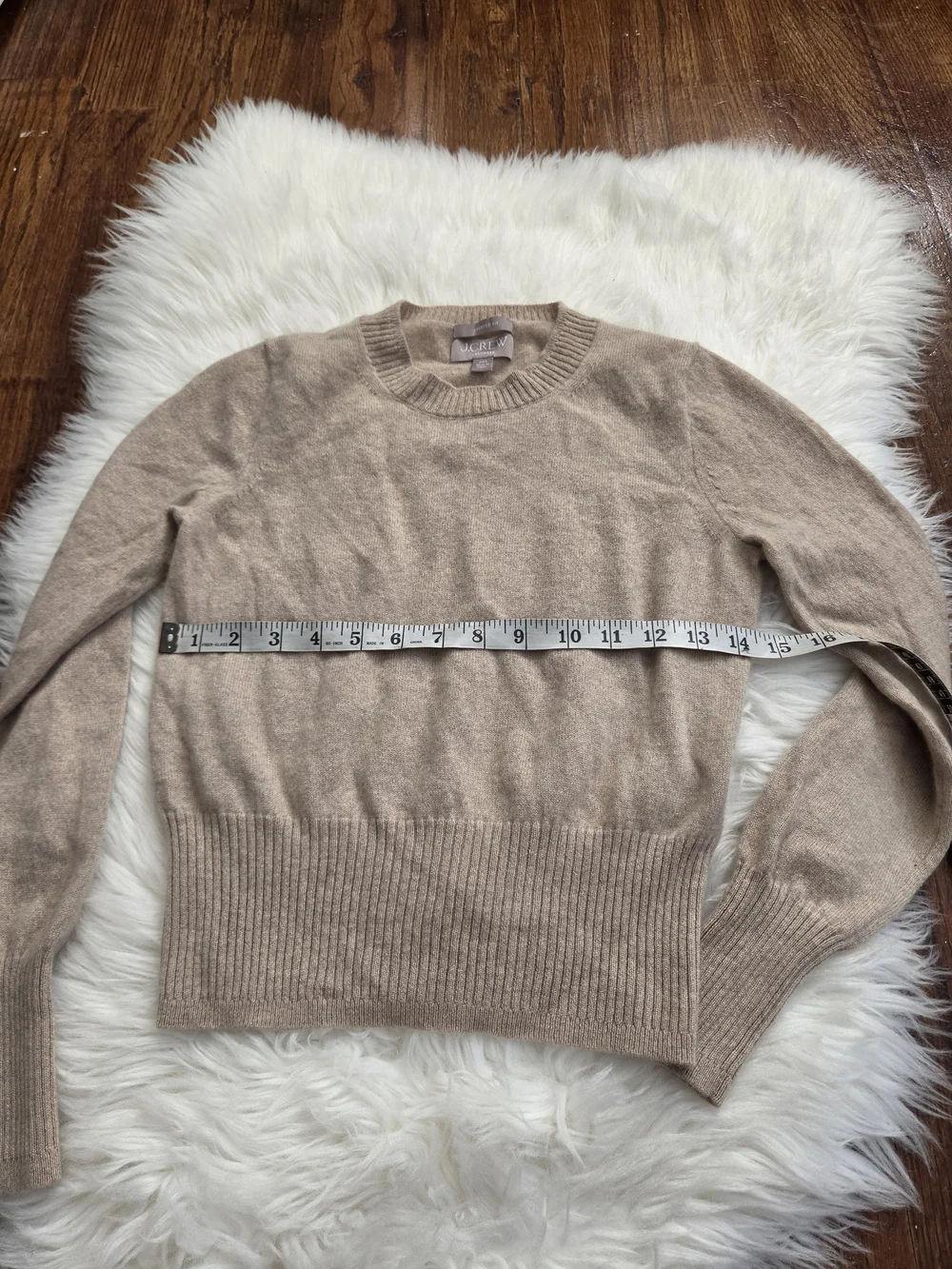 J. Crew Soft Taupe Crewneck Sweater Cashmere